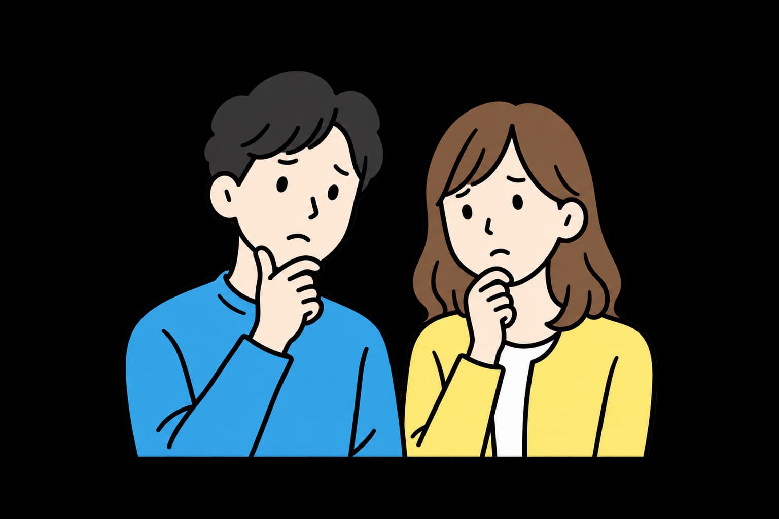 結婚式について考えるカップル
